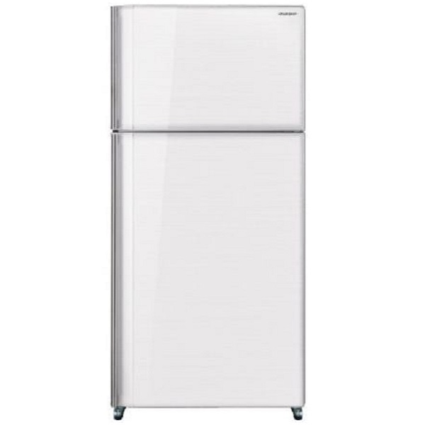 sharp white fridge