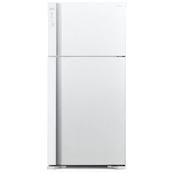 hitachi white glass fridge