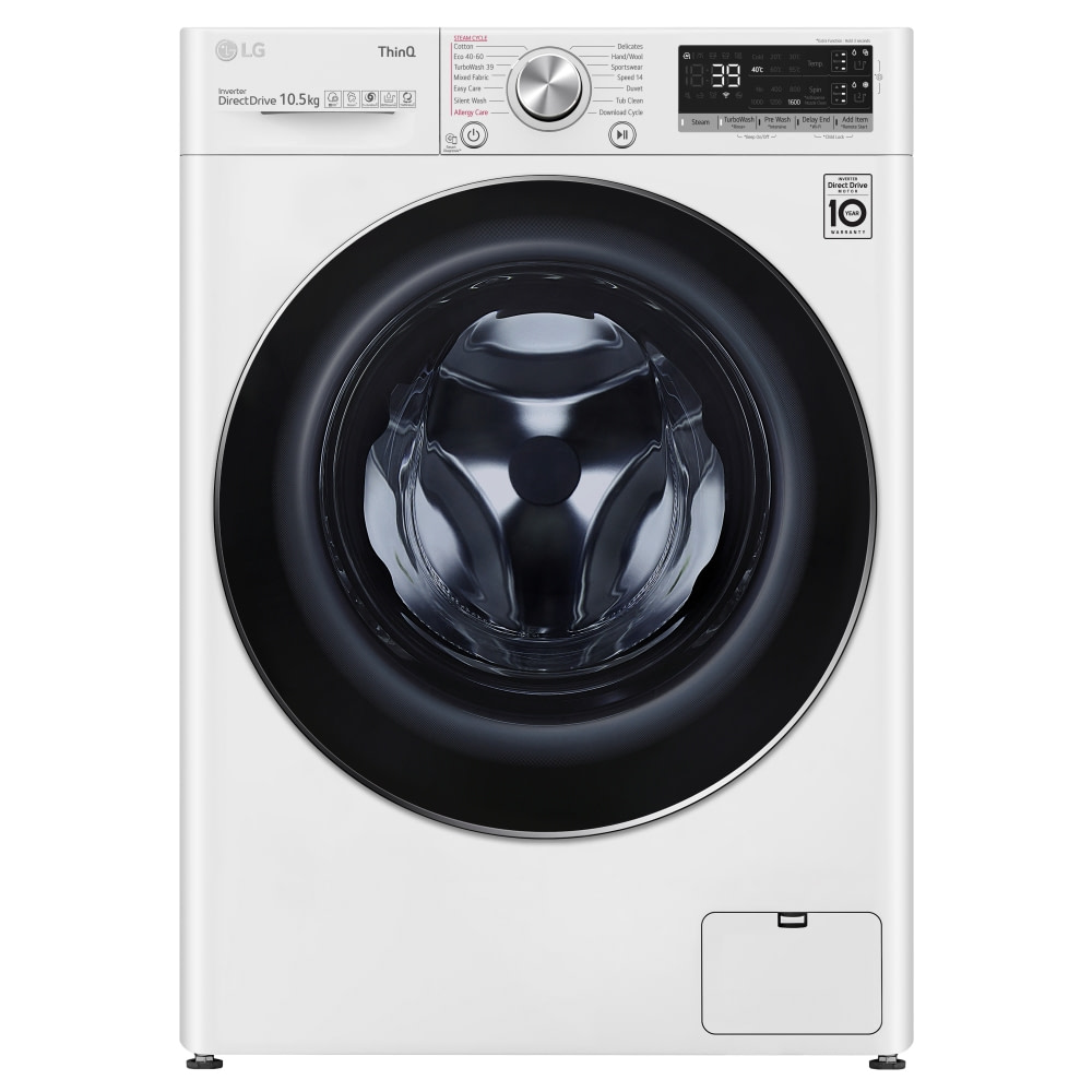 LG 10.5KG Washing Machine White F4V5RYPOW